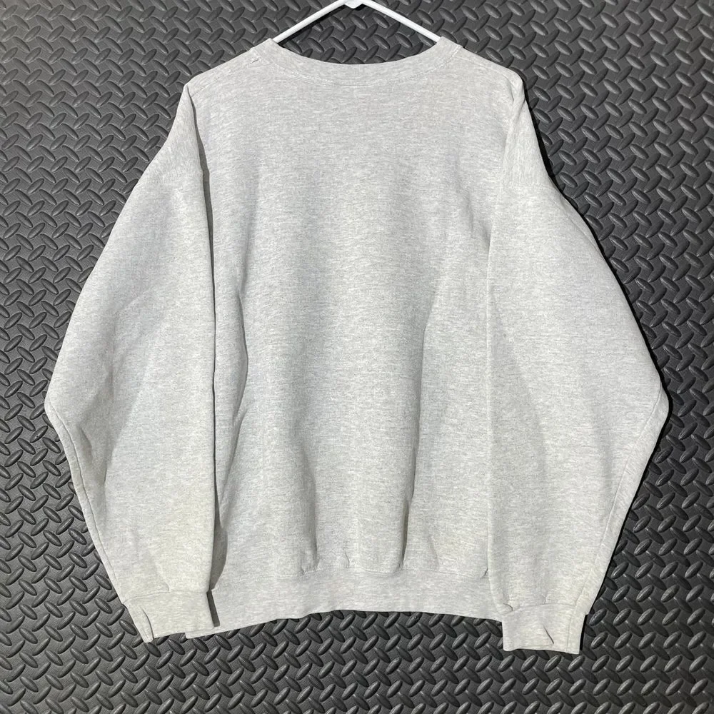 Vintage Northern Virgina Lee Ultra Weight Made In USA Gray Pullover Sweater Sz L